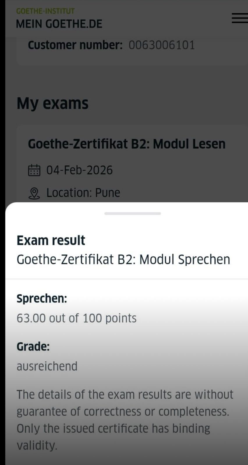 Student Goethe Certificate