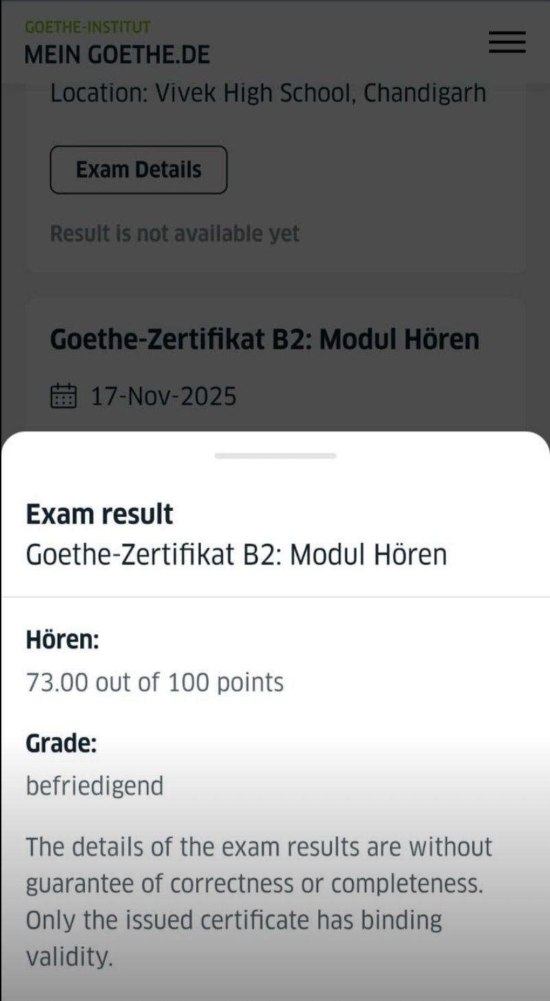 Student Goethe Certificate