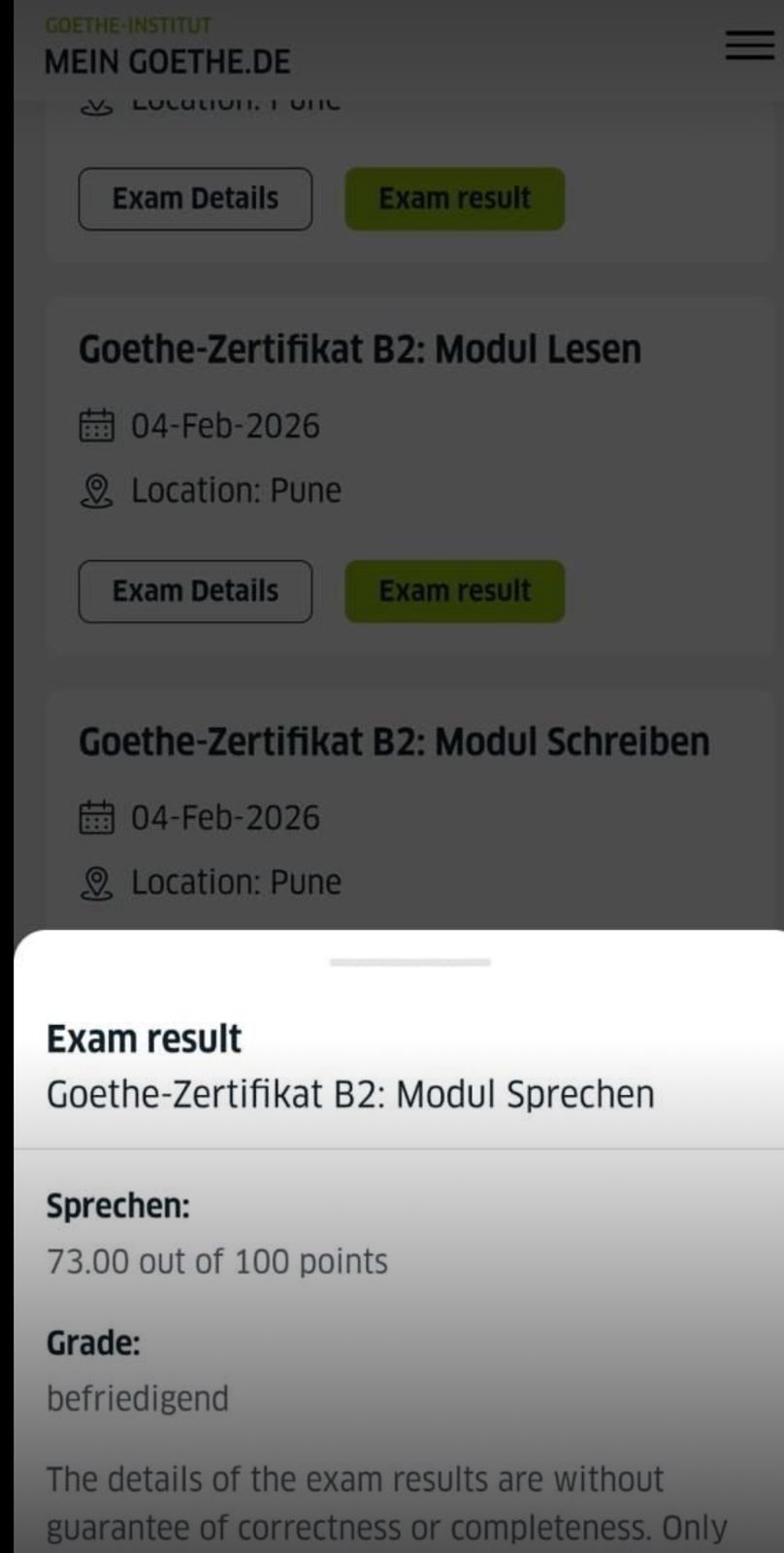 Student Goethe Certificate