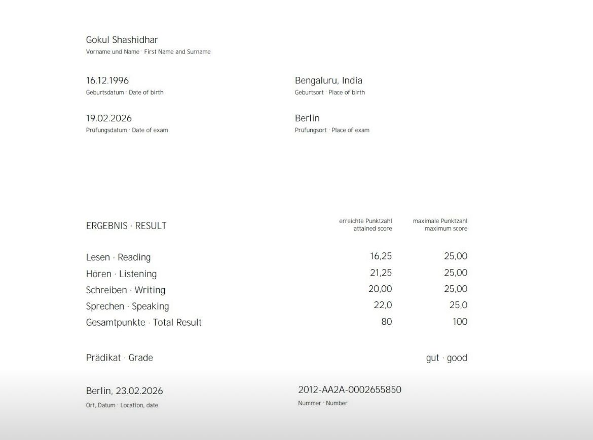 Student Goethe Certificate