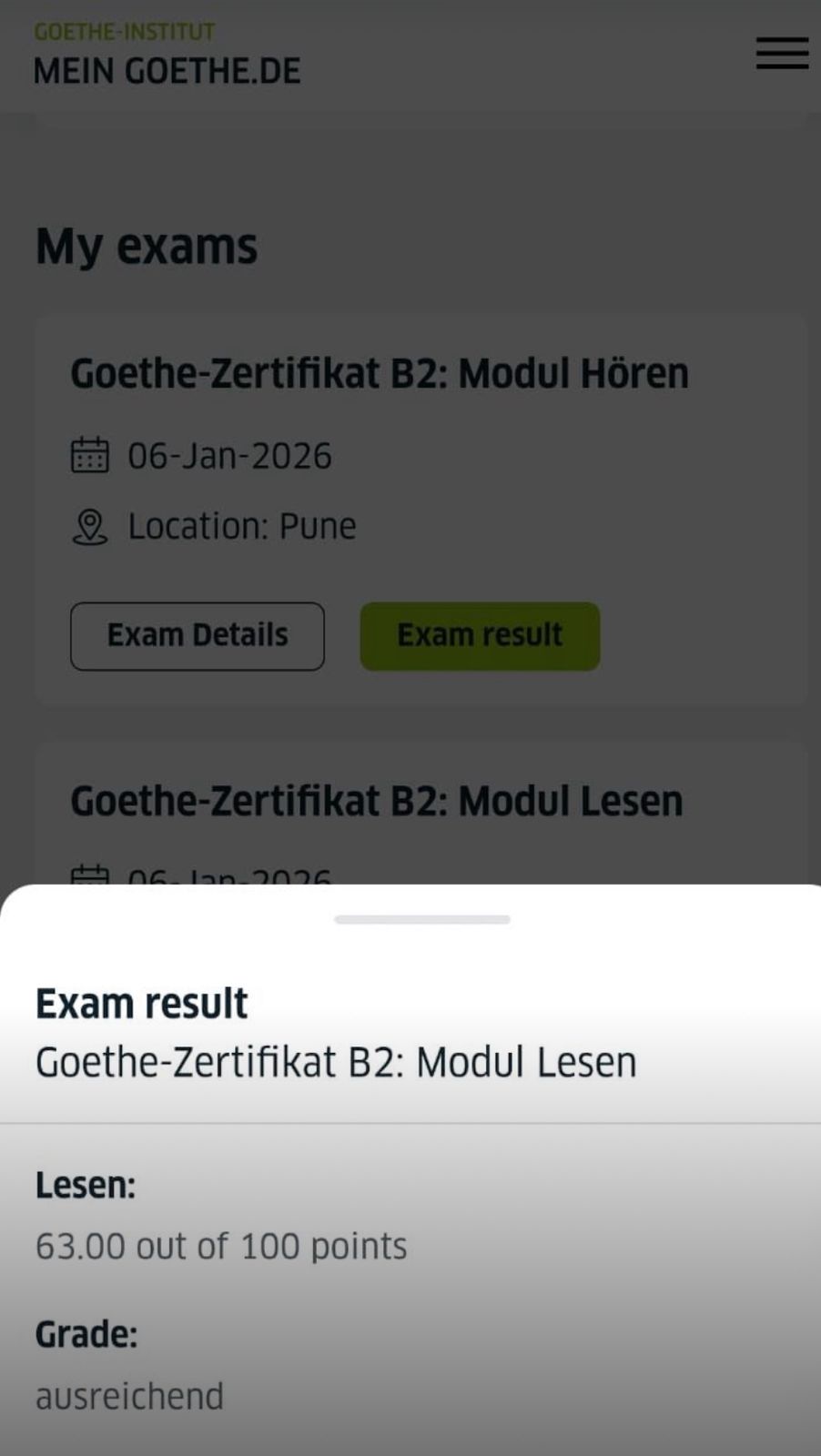 Student Goethe Certificate