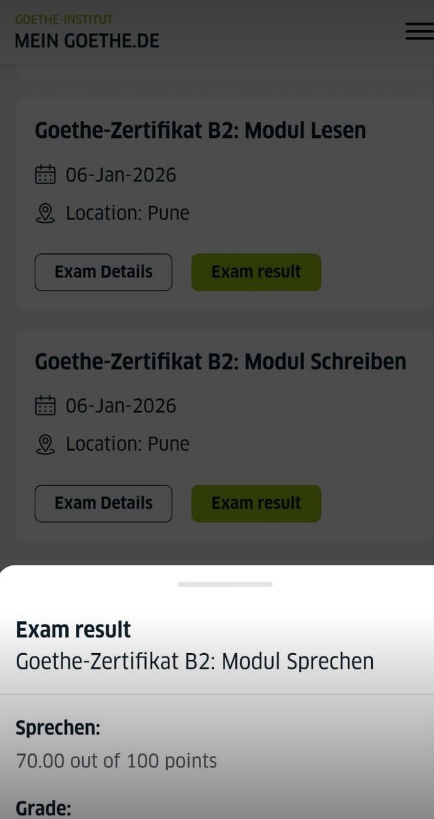 Student Goethe Certificate