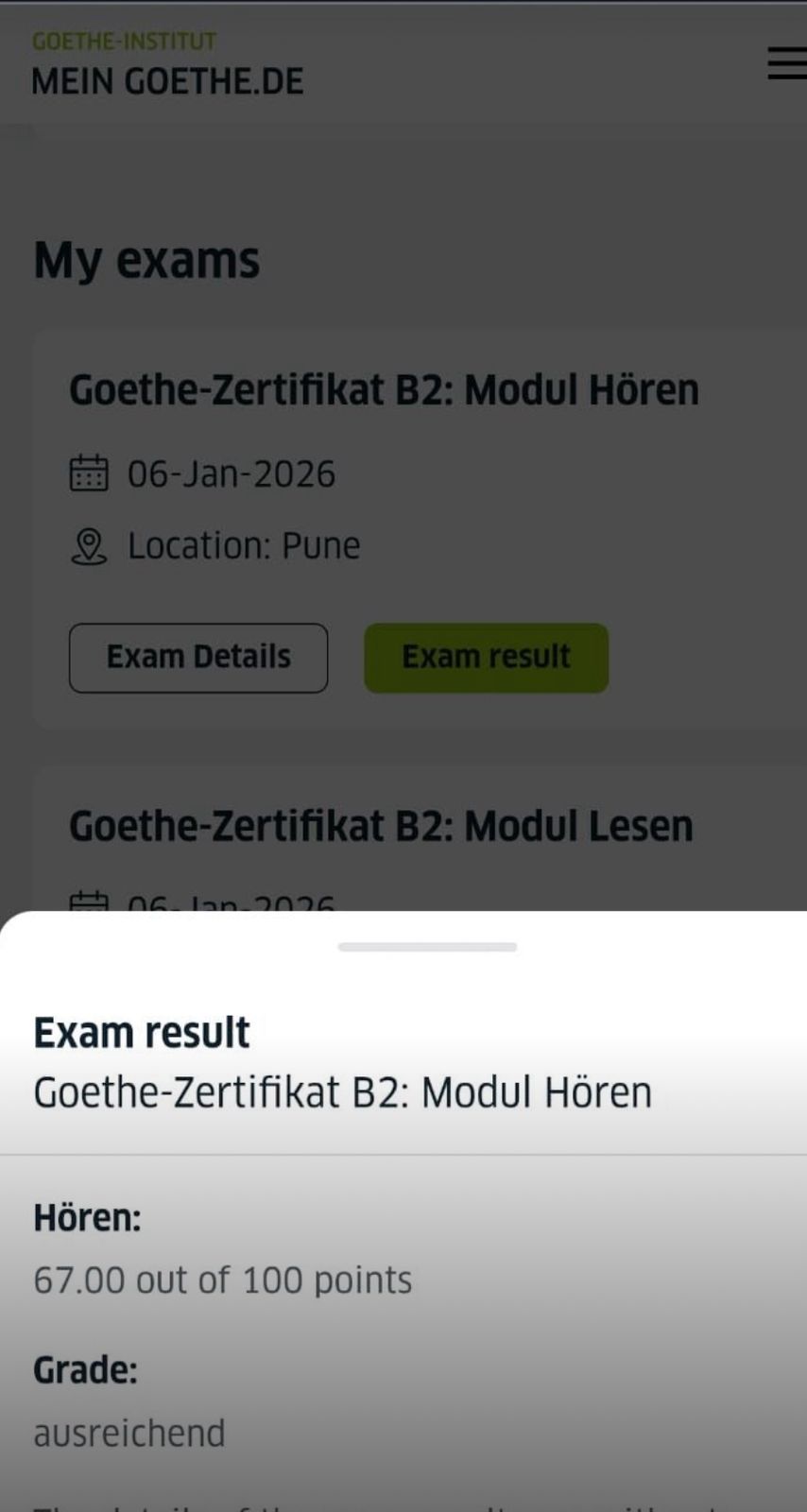 Student Goethe Certificate